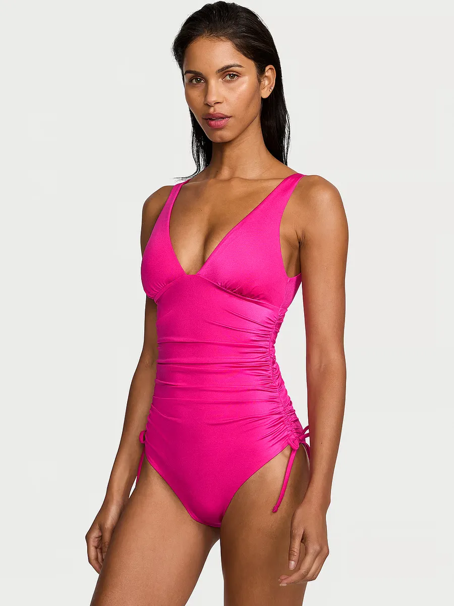 Цельный купальник со сборками и глубоким вырезом Victoria'S Secret Swim, розовый
Цельный купальник со сборками и глубоким вырезом Victoria'S Secret Swim, розовый