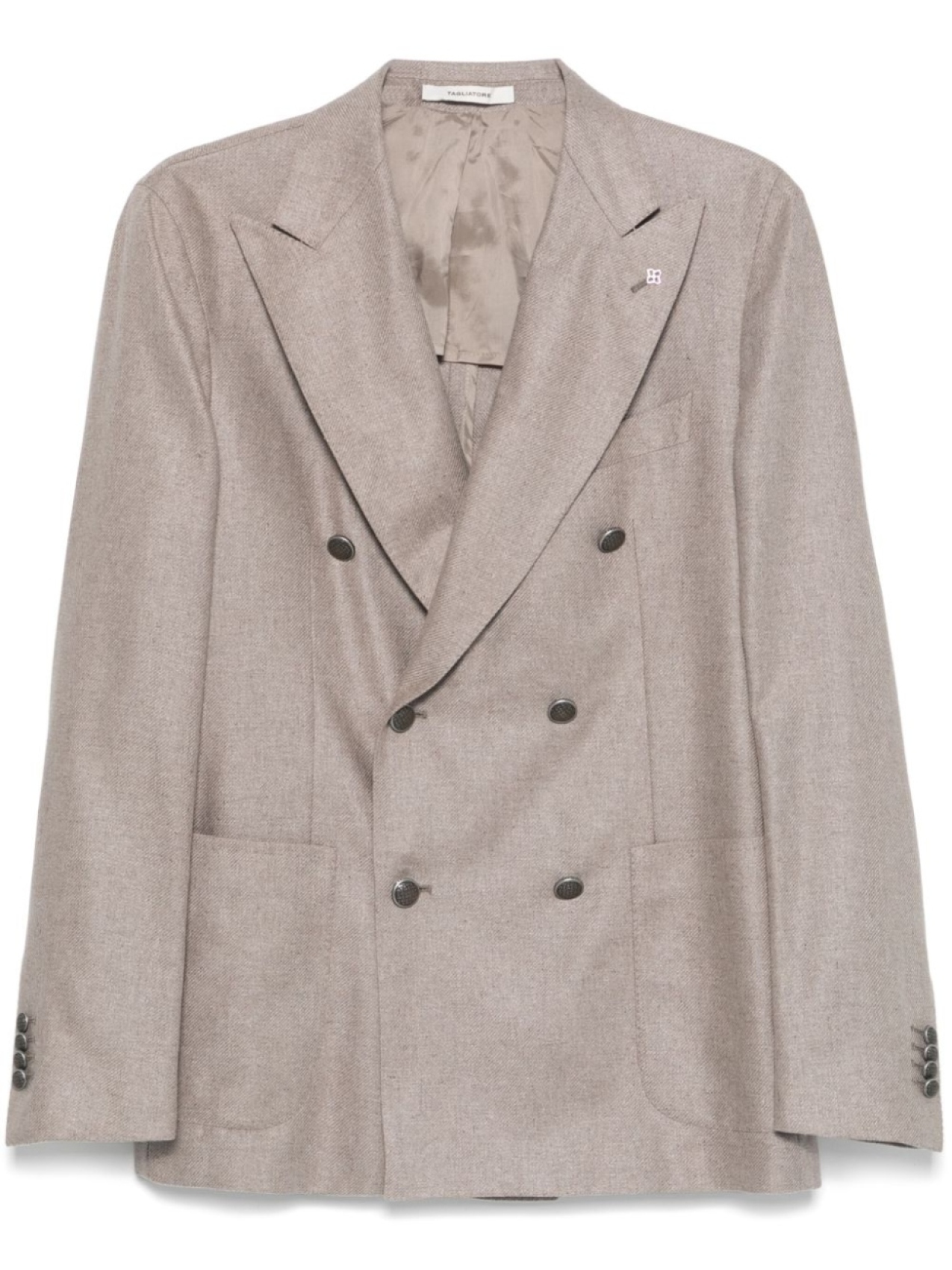 Tagliatore двубортный пиджак, нейтральный цвет
Tagliatore двубортный пиджак, нейтральный цвет