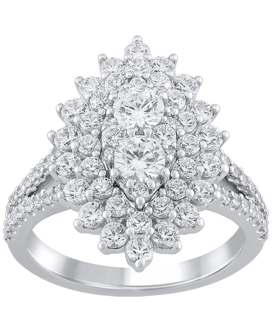 Бриллиантовое обручальное кольцо (2 карата) из белого золота 14 карат Macy's, 14k White Gold
Бриллиантовое обручальное кольцо (2 карата) из белого золота 14 карат Macy's, 14k White Gold
