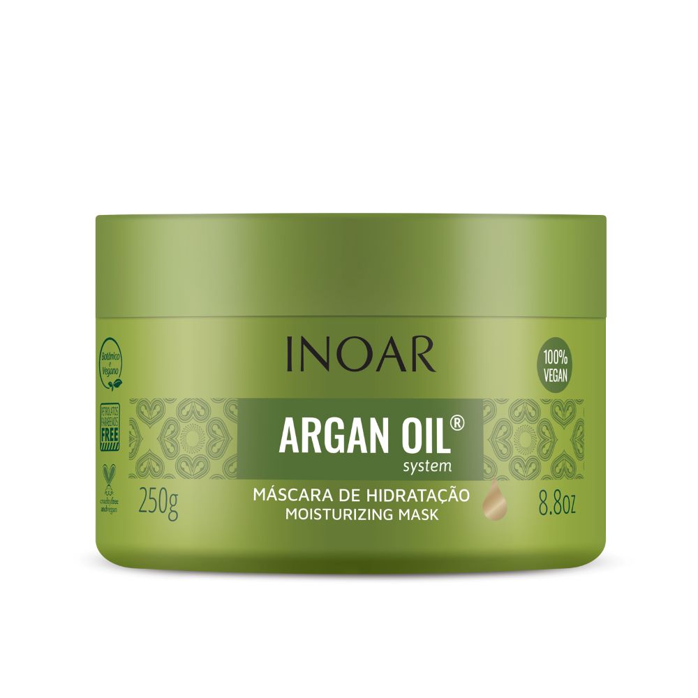 Интенсивно увлажняющая маска для волос с аргановым маслом argan oil moisturizing mask Inoar, вес 250 гр.
Интенсивно увлажняющая маска для волос с аргановым маслом argan oil moisturizing mask Inoar, вес 250 гр.