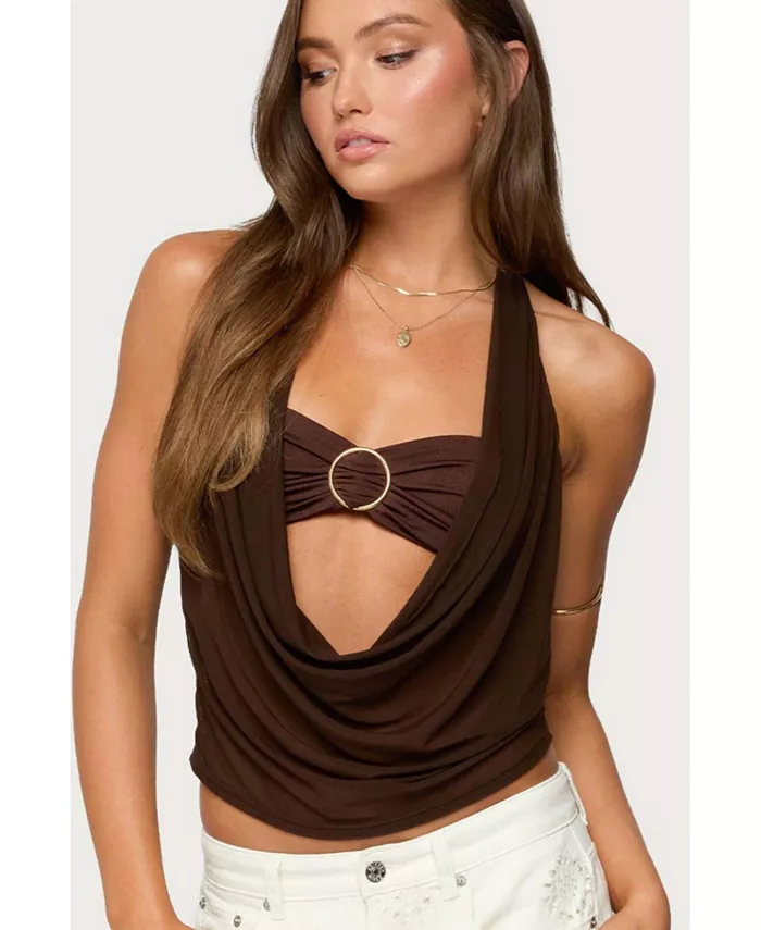 Женский топ-бюстгальтер Issey с многослойным вырезом и воротником-хомутиком Edikted, коричневый
Женский топ-бюстгальтер Issey с многослойным вырезом и воротником-хомутиком Edikted, коричневый