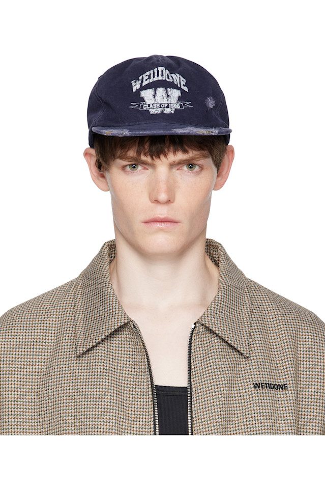 Потертая университетская кепка We11Done, синий
Потертая университетская кепка We11Done, синий