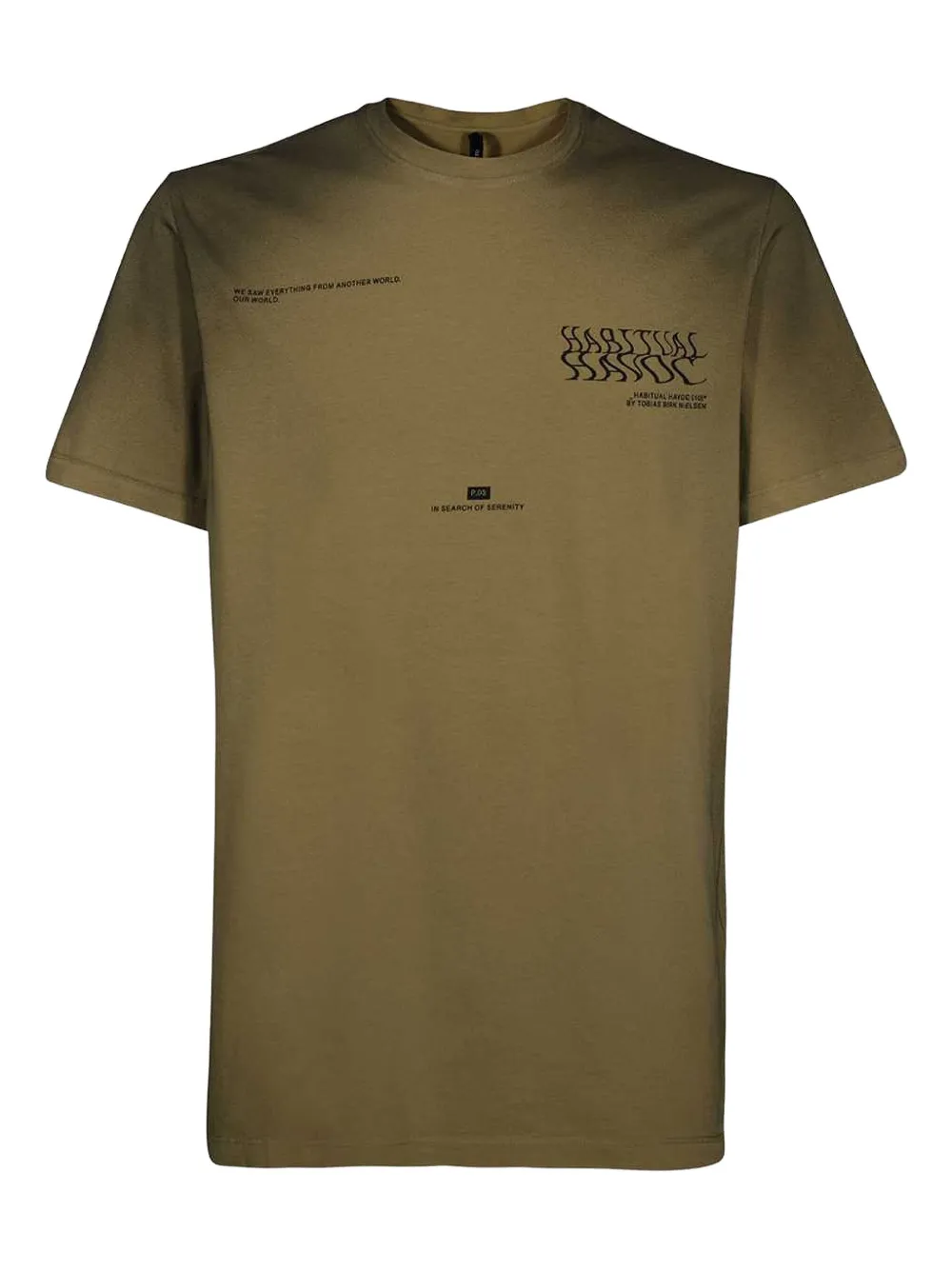 Футболка с макси-принтом и ребристым вырезом ISO.POETISM, коричневый
Футболка с макси-принтом и ребристым вырезом ISO.POETISM, коричневый