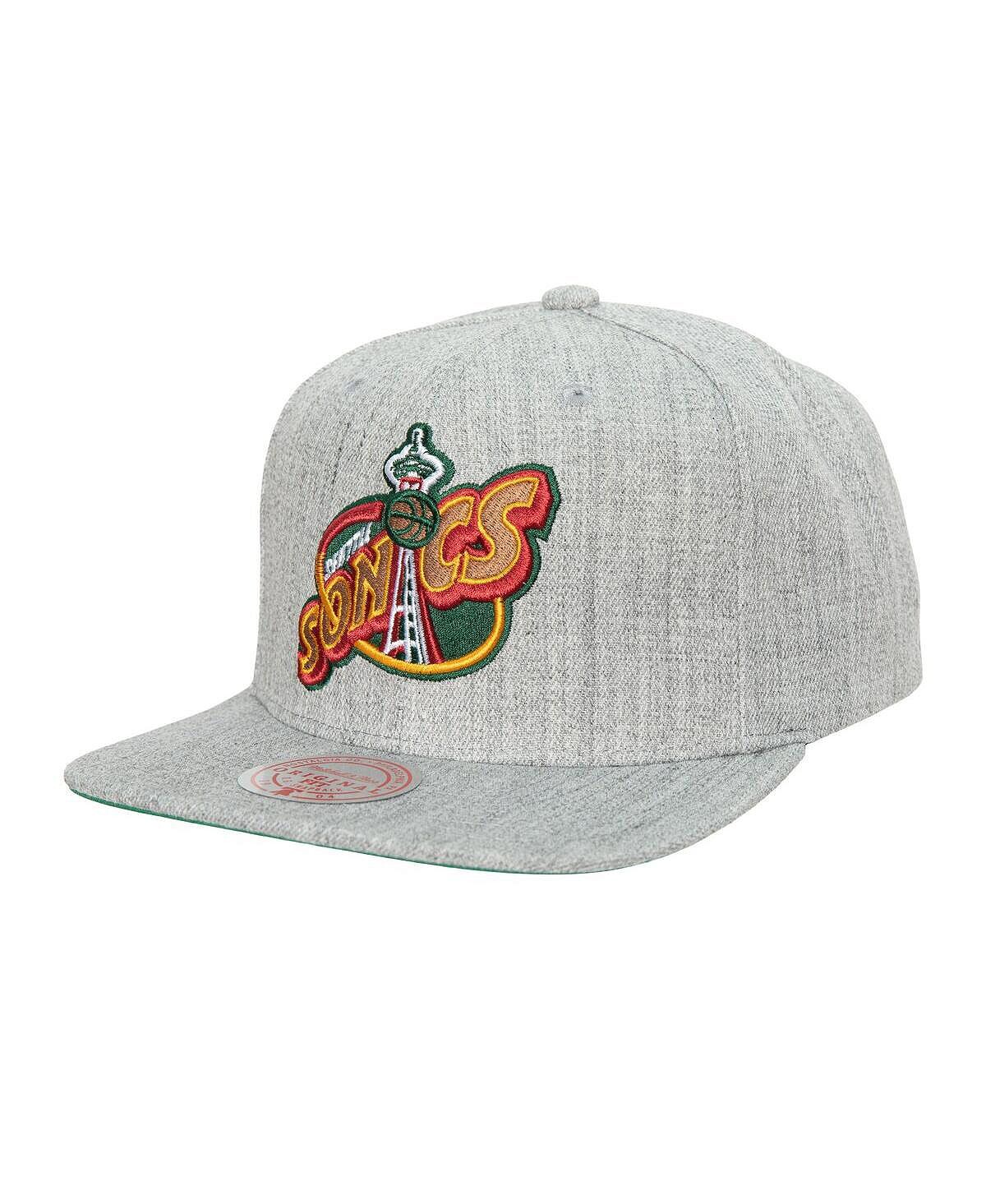 Мужская кепка Snapback Seattle SuperSonics Hardwood Classics 2.0 цвета Хизер Серый Mitchell & Ness
Мужская кепка Snapback Seattle SuperSonics Hardwood Classics 2.0 цвета Хизер Серый Mitchell & Ness