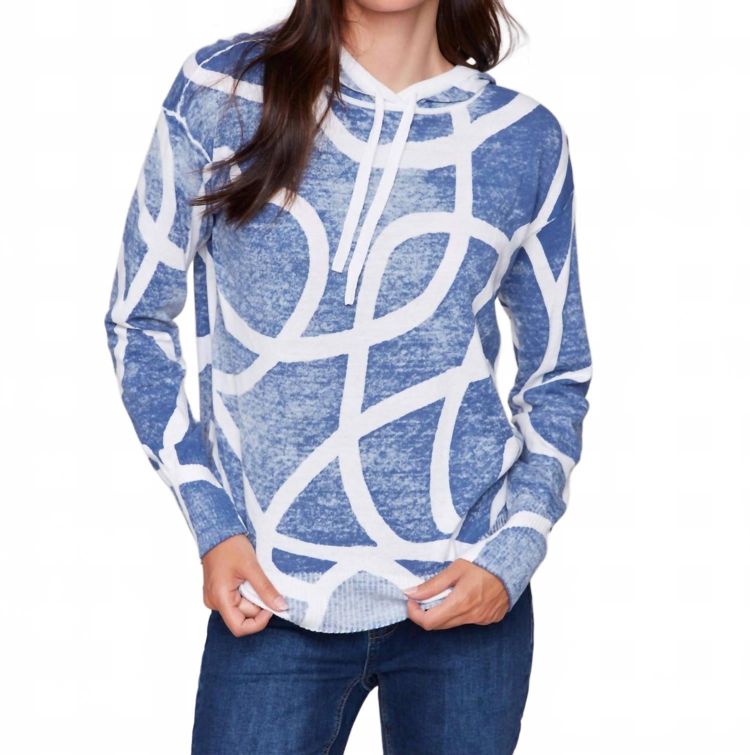 Женская худи с обратным принтом в синем цвете CHARLIE B
Женская худи с обратным принтом в синем цвете CHARLIE B