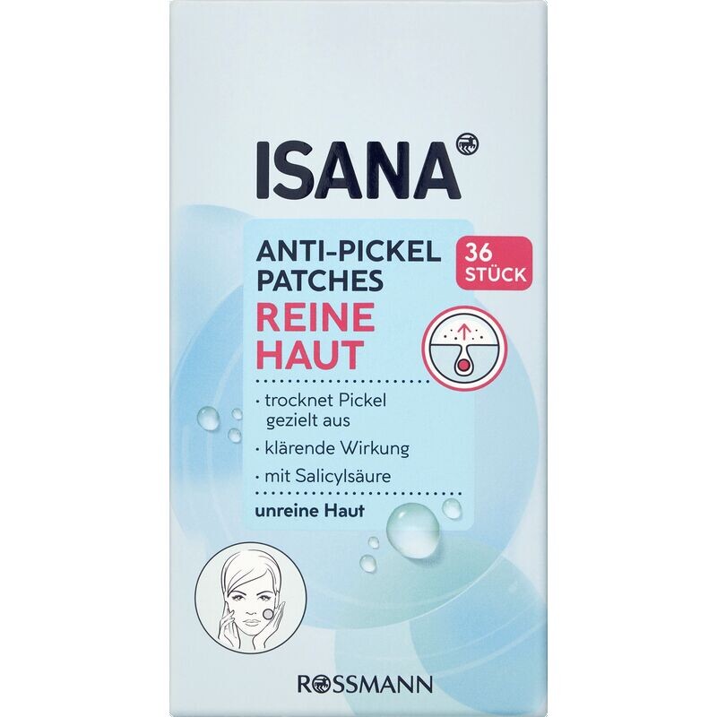 Патчи против прыщей Pure Skin ISANA, 36 шт.
Патчи против прыщей Pure Skin ISANA, 36 шт.