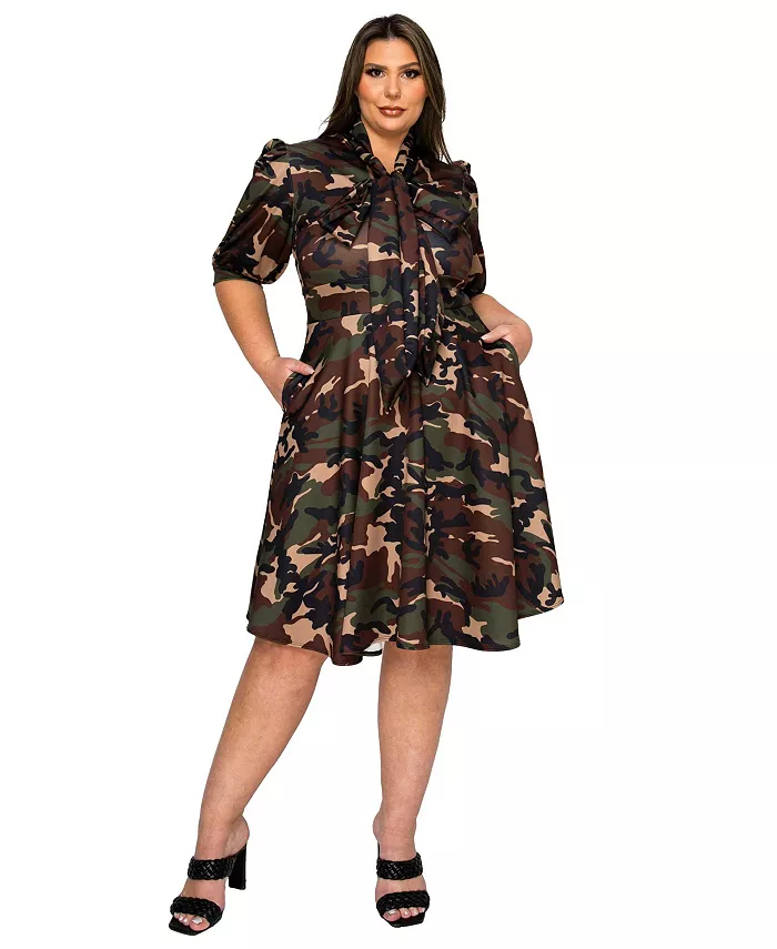 Платье Plus Size Outlaw с карманами и расклешенным низом L I V D, зеленый
Платье Plus Size Outlaw с карманами и расклешенным низом L I V D, зеленый