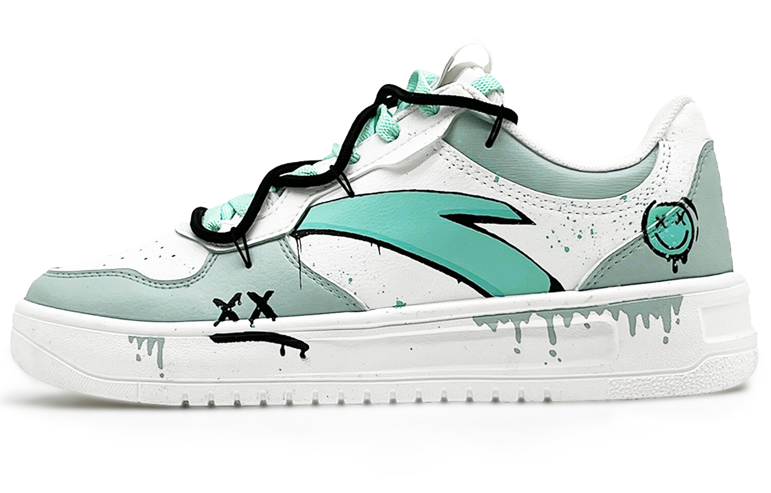 Кроссовки для скейтборда мужские низкие белый/голубой/черный Anta
Кроссовки для скейтборда мужские низкие белый/голубой/черный Anta