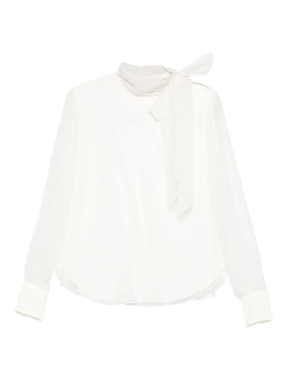Блузка с длинными рукавами и бантом Brunello Cucinelli, белый
Блузка с длинными рукавами и бантом Brunello Cucinelli, белый