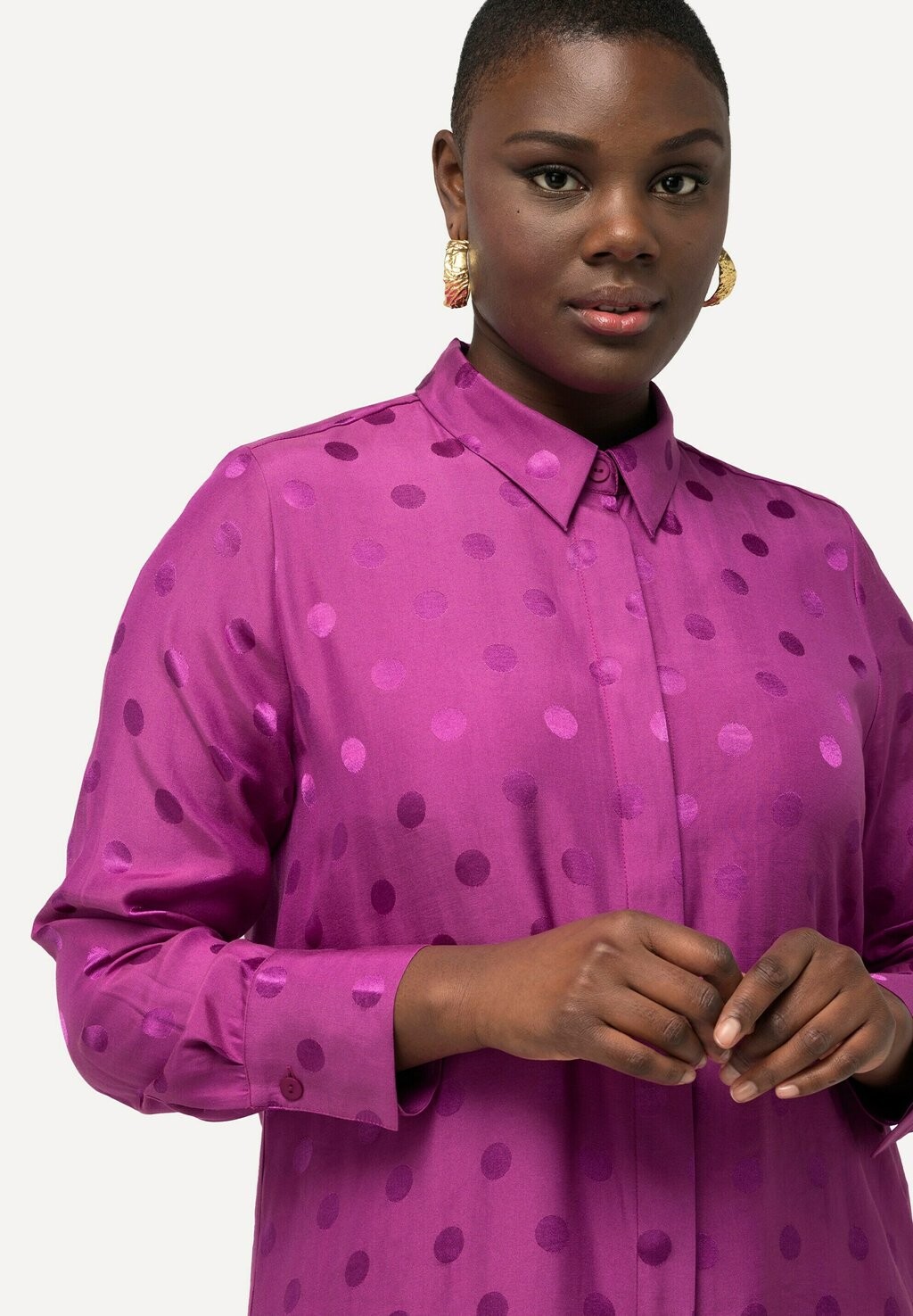 Блузка на пуговицах TEXTURED POLKA DOT Ulla Popken, розовый
Блузка на пуговицах TEXTURED POLKA DOT Ulla Popken, розовый