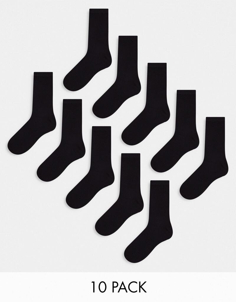 Набор из 10 черных носков с логотипом Jack & Jones
Набор из 10 черных носков с логотипом Jack & Jones