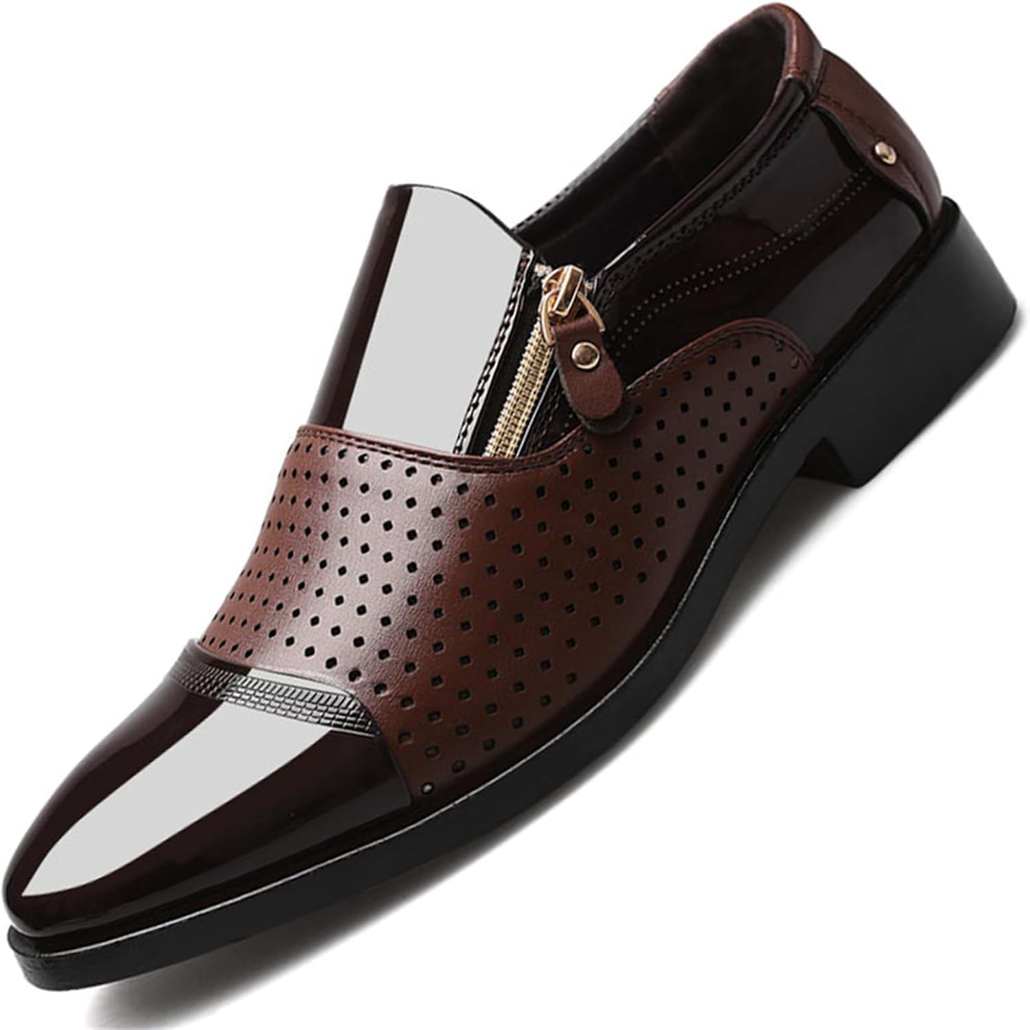 Мужские дышащие лоферы с молнией, пенни-лоферы, без шнурков, и повседневного делового стиля, оксфорды из лакированной кожи Rojieso, коричневый
Мужские дышащие лоферы с молнией, пенни-лоферы, без шнурков, и повседневного делового стиля, оксфорды из лакированной кожи Rojieso, коричневый