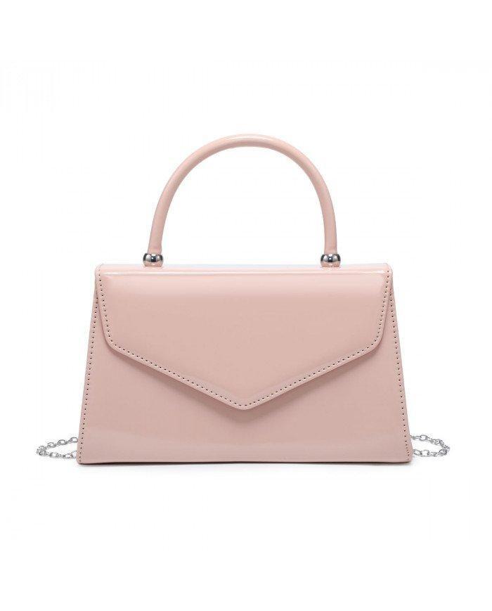 Лакированный клатч с верхней ручкой JFY, розовый
Лакированный клатч с верхней ручкой JFY, розовый