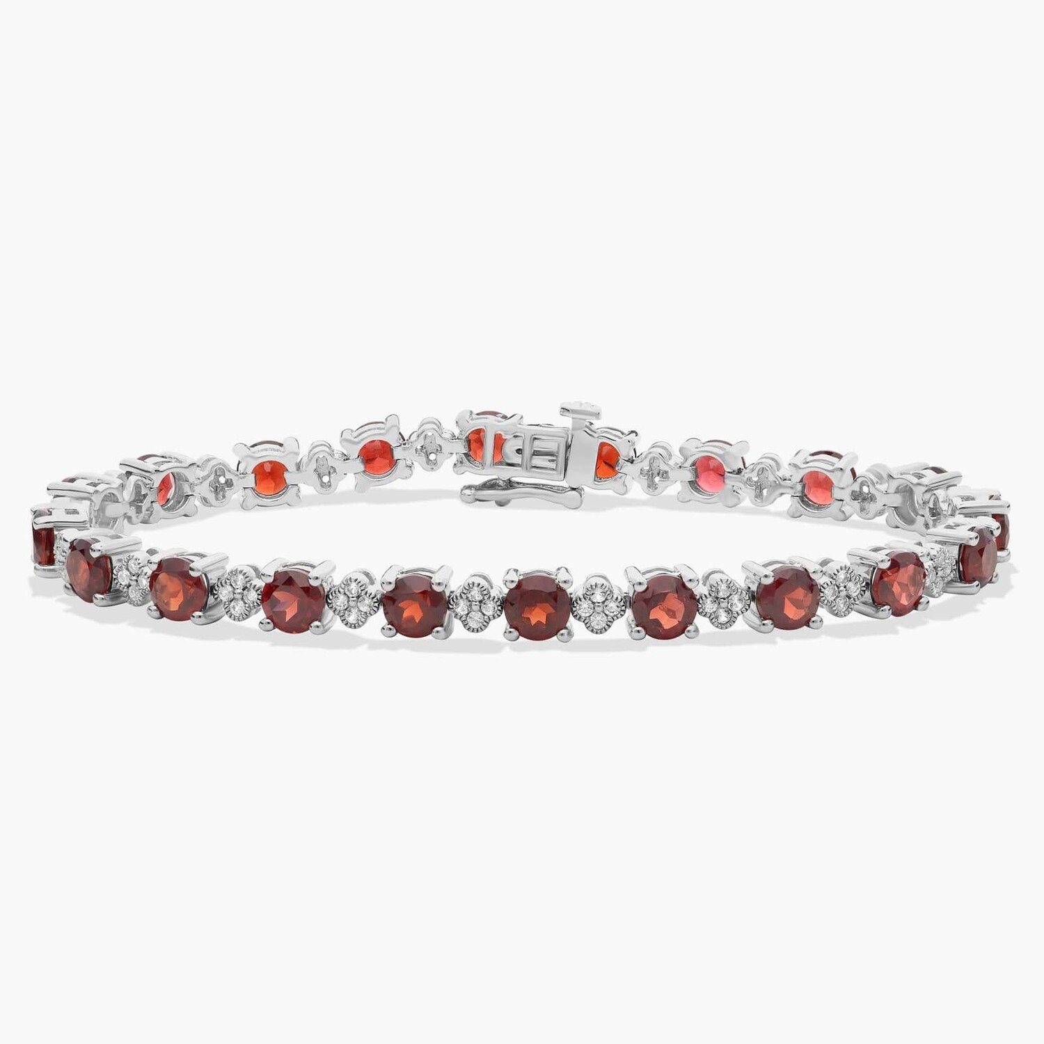 Браслет с гранатом и белым топазом в виде цветка из стерлингового серебра Blue Nile
Браслет с гранатом и белым топазом в виде цветка из стерлингового серебра Blue Nile