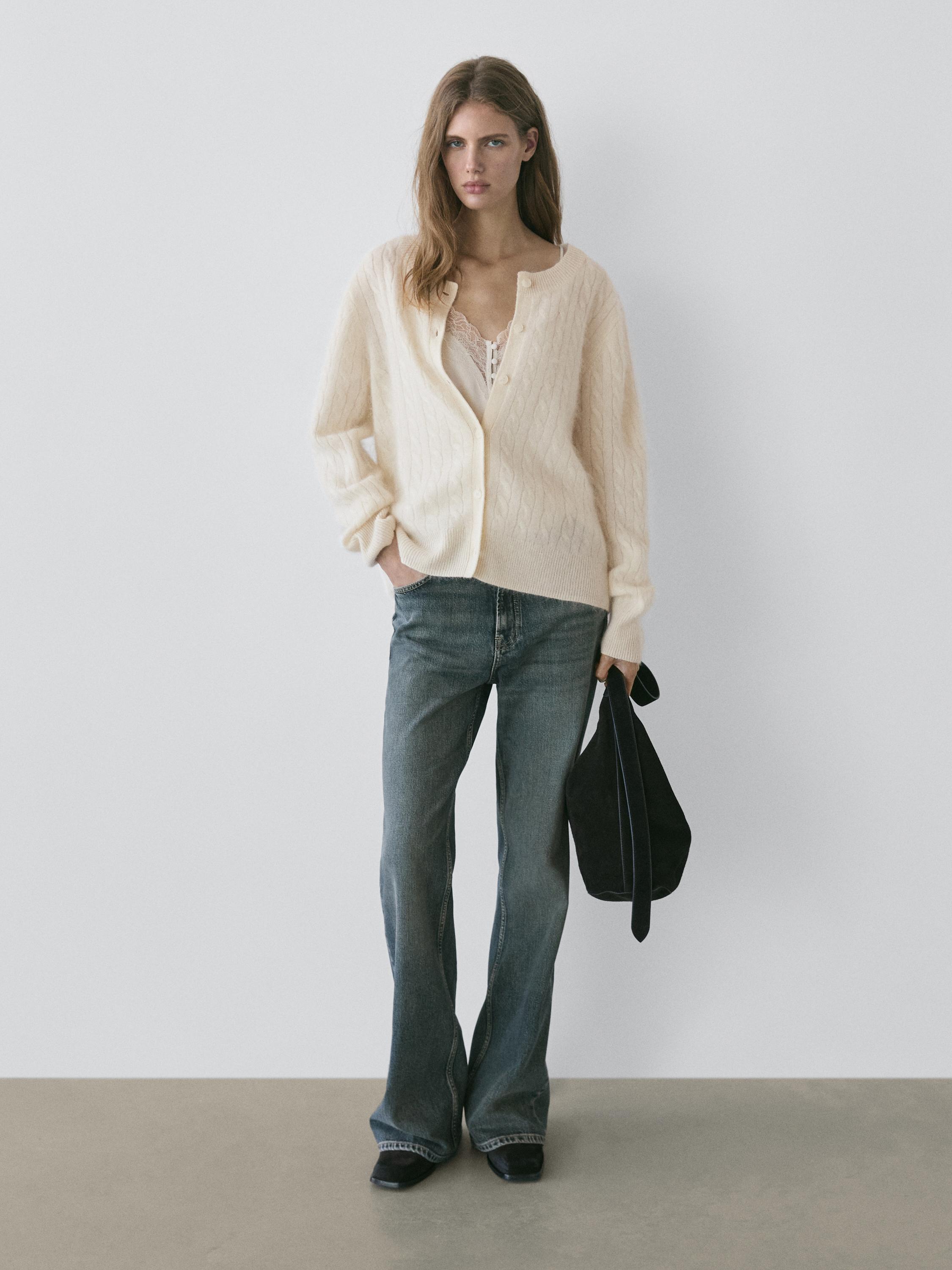 Шерстяной вязаный кардиган с узором «косы» Massimo Dutti, cream
Шерстяной вязаный кардиган с узором «косы» Massimo Dutti, cream