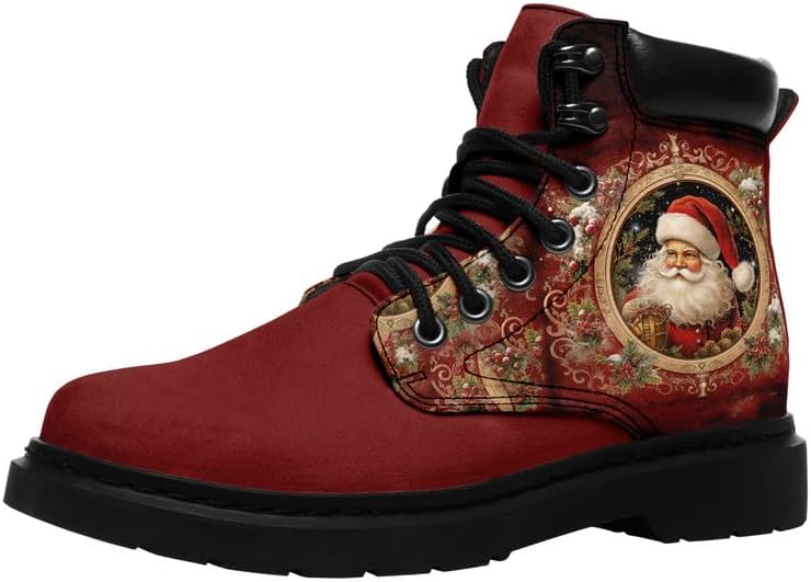 Рождественские ботинки AWSOLE для мужчин и женщин, водонепроницаемые, противоскользящие, тактические, зимние ботинки, обувь с тематикой Санты, черный/красный
Рождественские ботинки AWSOLE для мужчин и женщин, водонепроницаемые, противоскользящие, тактические, зимние ботинки, обувь с тематикой Санты, черный/красный