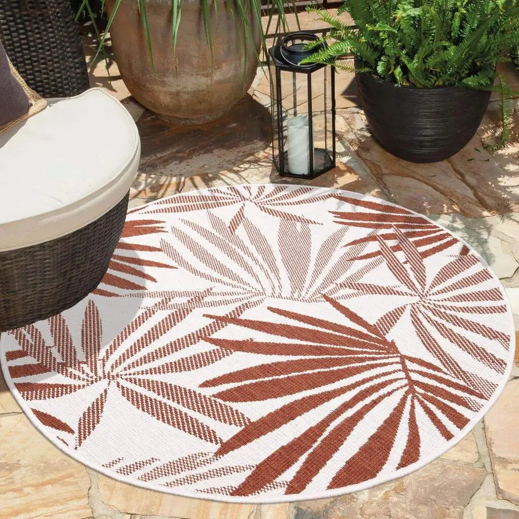 Ковер Carpet City для улицы "DUO RUG 5771", круглый, двусторонний ковер, устойчивый к атмосферным воздействиям внутри и снаружи, на балконе, террасе, в гостиной Ø 120 см, красный
Ковер Carpet City для улицы "DUO RUG 5771", круглый, двусторонний ковер, устойчивый к атмосферным воздействиям внутри и снаружи, на балконе, террасе, в гостиной Ø 120 см, красный