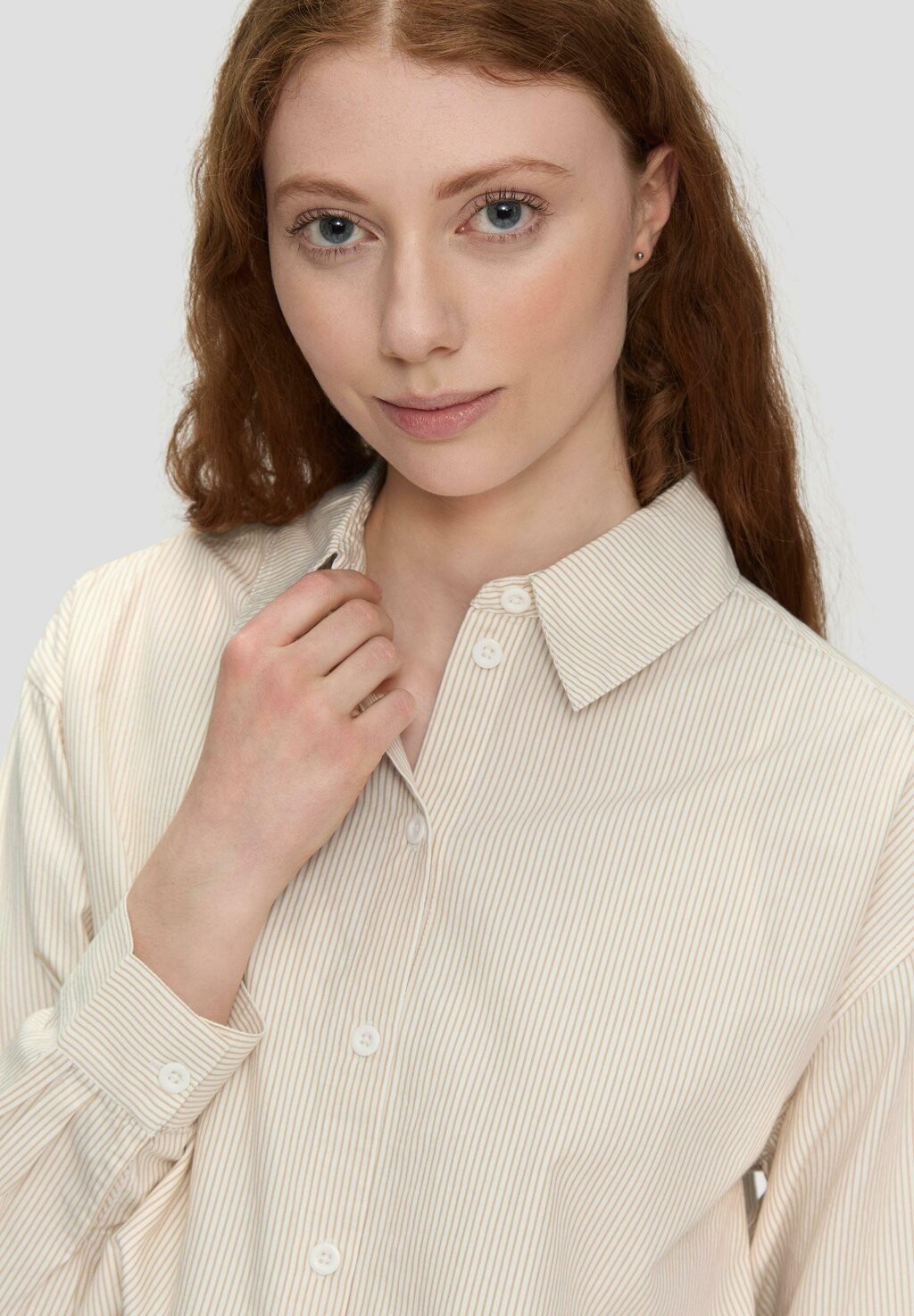 Блузка на пуговицах GESTREIFTES QS, бежевый
Блузка на пуговицах GESTREIFTES QS, бежевый