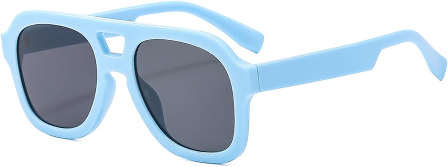 Солнцезащитные очки Long Keeper Retro Pilot с двойной перемычкой, квадратная оправа, толстая рамка, винтажный стиль 70-х, защита от ультрафиолета UV400, Blue Frame / Dark Grey Lens
Солнцезащитные очки Long Keeper Retro Pilot с двойной перемычкой, квадратная оправа, толстая рамка, винтажный стиль 70-х, защита от ультрафиолета UV400, Blue Frame / Dark Grey Lens