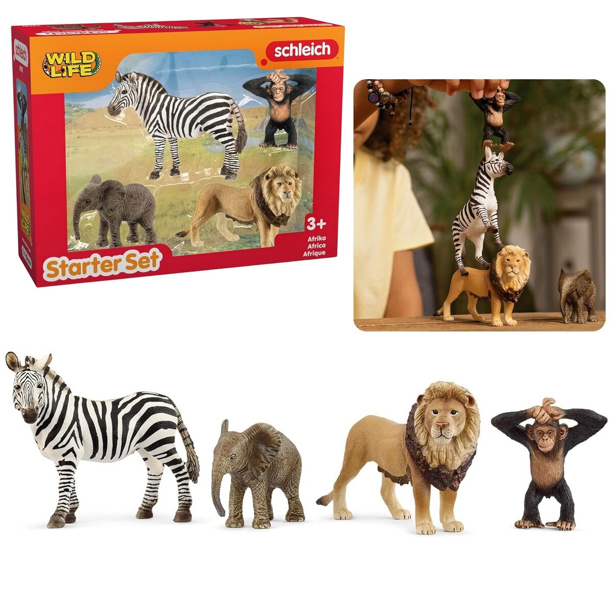 SLH42721 Schleich Wild Life - Набор из четырех диких животных для начала, Африка, фигурка для детей 3+
SLH42721 Schleich Wild Life - Набор из четырех диких животных для начала, Африка, фигурка для детей 3+