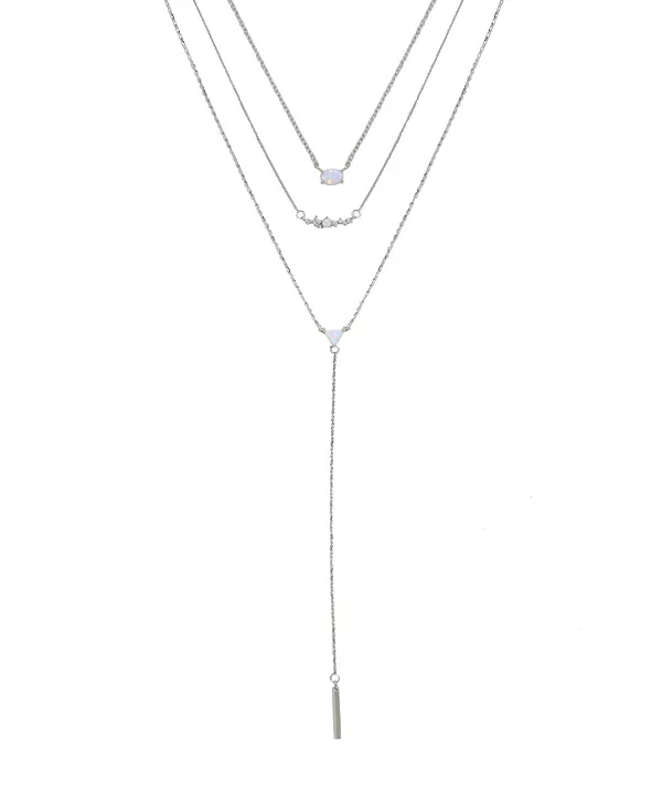 Женское ожерелье-лариат из многослойного опала, комплект из 3 шт. Ettika, silver
Женское ожерелье-лариат из многослойного опала, комплект из 3 шт. Ettika, silver