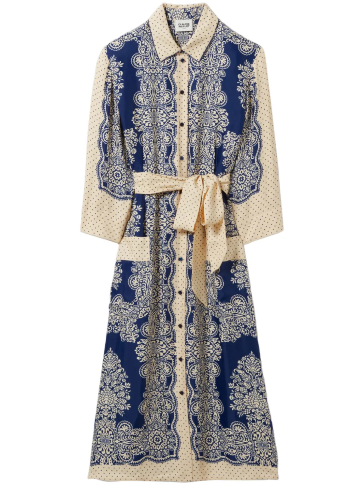 Claudie Pierlot платье мини с принтом, синий 
Claudie Pierlot платье мини с принтом, синий