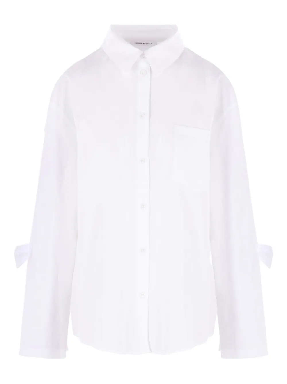 Хлопковая рубашка с завязками на манжетах Cecilie Bahnsen, белый
Хлопковая рубашка с завязками на манжетах Cecilie Bahnsen, белый