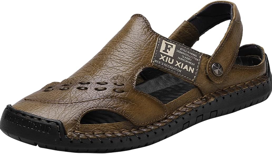 Мужские сандалии Asifn с закрытым носком, регулируемые кожаные спортивные сандалии, летние пляжные шлепанцы для прогулок, коричневый
Мужские сандалии Asifn с закрытым носком, регулируемые кожаные спортивные сандалии, летние пляжные шлепанцы для прогулок, коричневый
