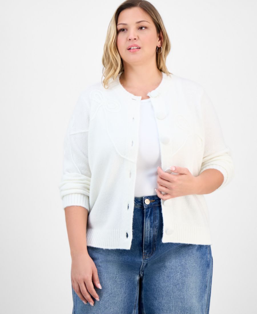 Модный кардиган большого размера с бантом и сутажем And Now This, Calla Lily
Модный кардиган большого размера с бантом и сутажем And Now This, Calla Lily