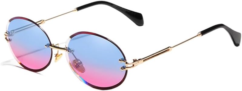 Солнцезащитные очки UV400 для мужчин и женщин | Безободковая оправа из сплава | Линзы ярких цветов для вождения и занятий спортом на открытом воздухе generic, Blue Gradient Pink
Солнцезащитные очки UV400 для мужчин и женщин | Безободковая оправа из сплава | Линзы ярких цветов для вождения и занятий спортом на открытом воздухе generic, Blue Gradient Pink