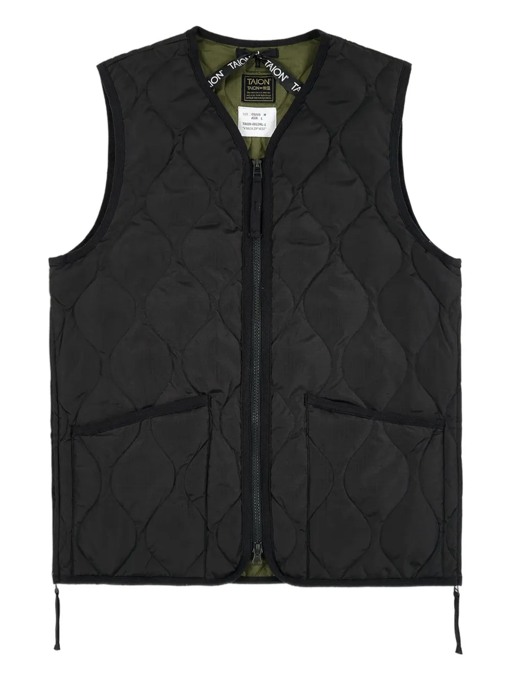 Дутый жилет с V-образным вырезом Taion, черный
Дутый жилет с V-образным вырезом Taion, черный