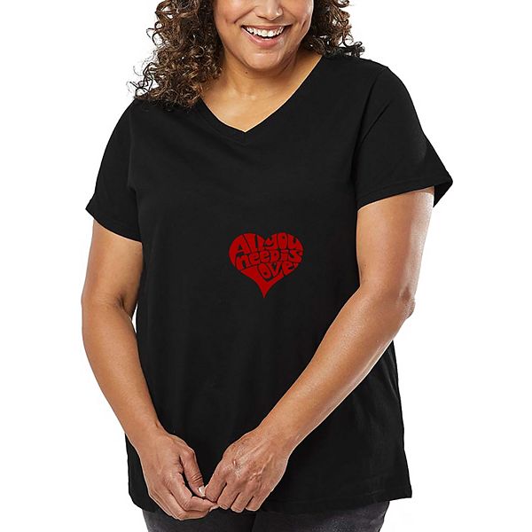 Футболка с принтом All you need is love, V-образным вырезом, plus size La Pop Art, Black, Черный, Футболка с принтом All you need is love, V-образным вырезом, plus size La Pop Art, Black
Футболка с принтом All you need is love, V-образным вырезом, plus size La Pop Art, Black, Черный, Футболка с принтом All you need is love, V-образным вырезом, plus size La Pop Art, Black