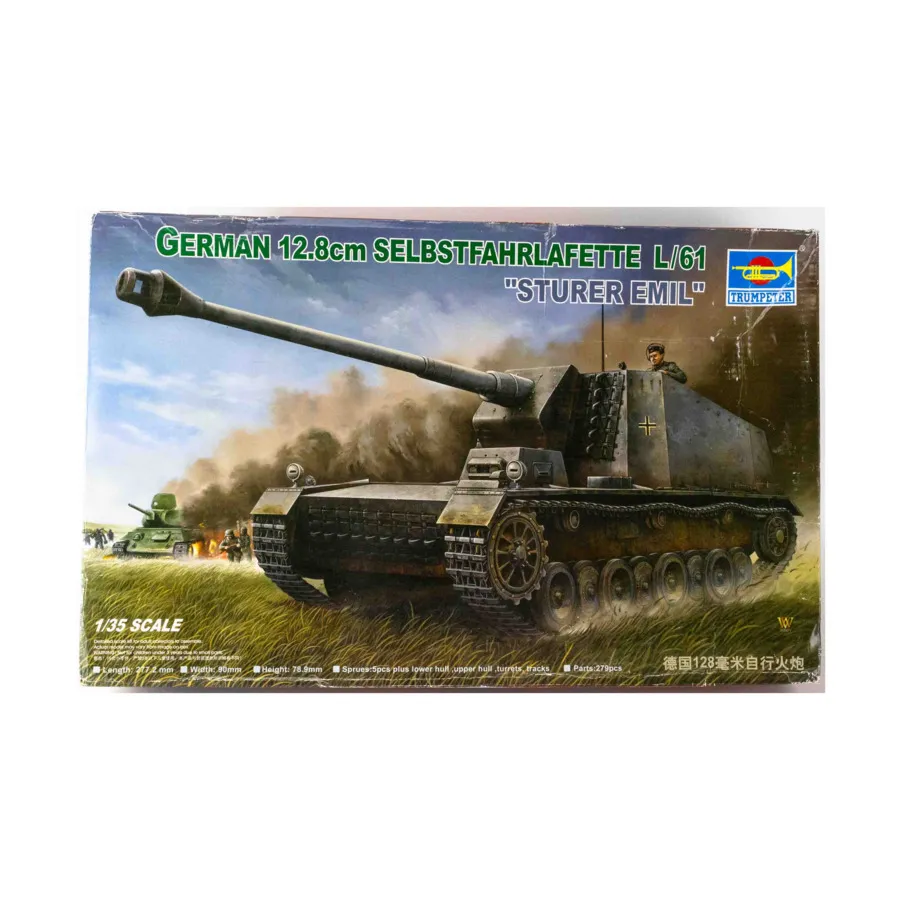 Немецкий 12,8-см Selbstfahrlafette L/61 'Sturer Emil, Military Models (1:35) (Trumpeter Models)
Немецкий 12,8-см Selbstfahrlafette L/61 'Sturer Emil, Military Models (1:35) (Trumpeter Models)