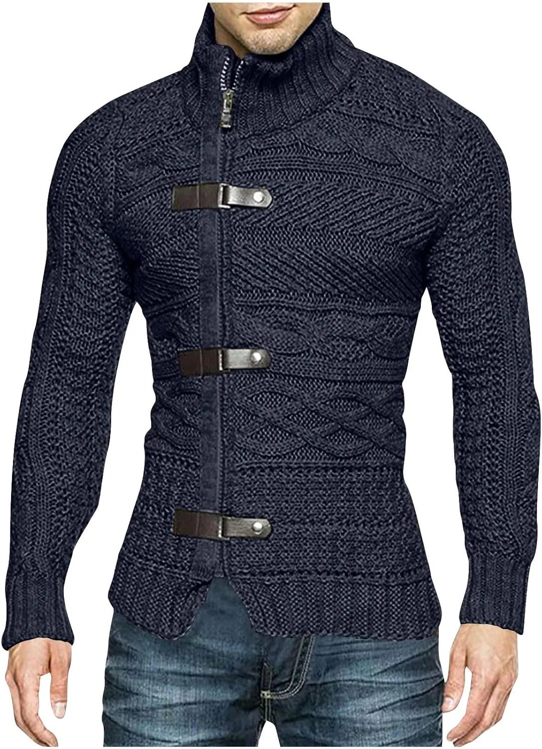 Свитер мужской кабельной вязки с молнией и пуговицами, утепленный, slim fit, водолазка
Свитер мужской кабельной вязки с молнией и пуговицами, утепленный, slim fit, водолазка