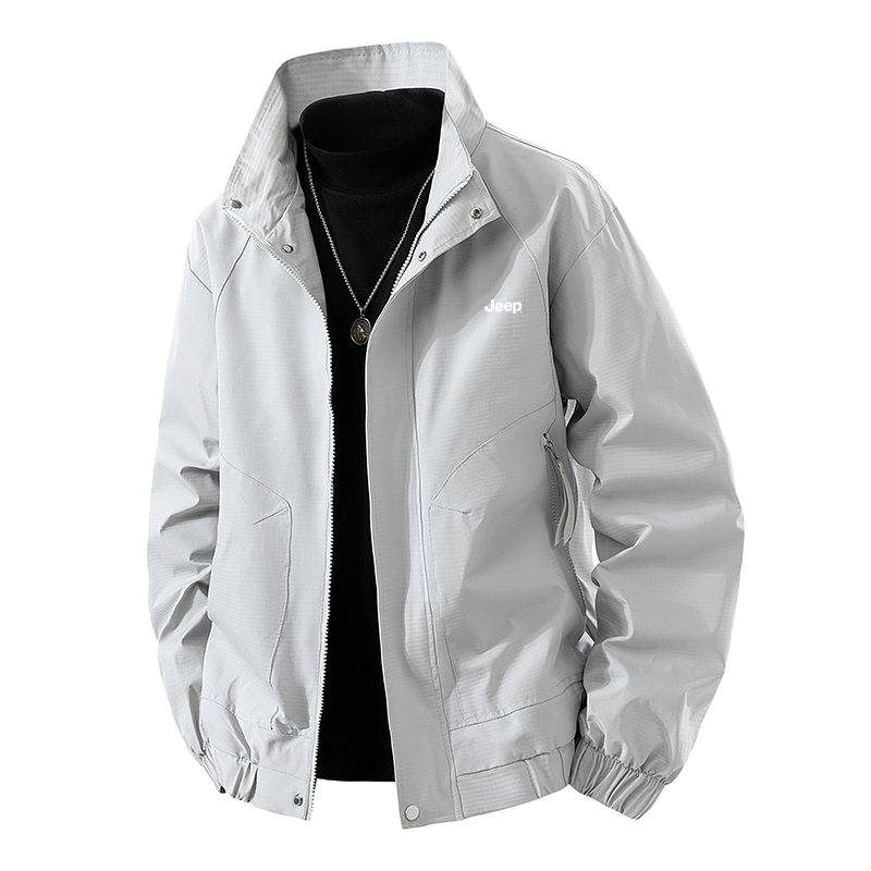 Куртки унисекс с воротником стойкой, стиль умеренный рабочей одежды Jeep, светло-серый
Куртки унисекс с воротником стойкой, стиль умеренный рабочей одежды Jeep, светло-серый