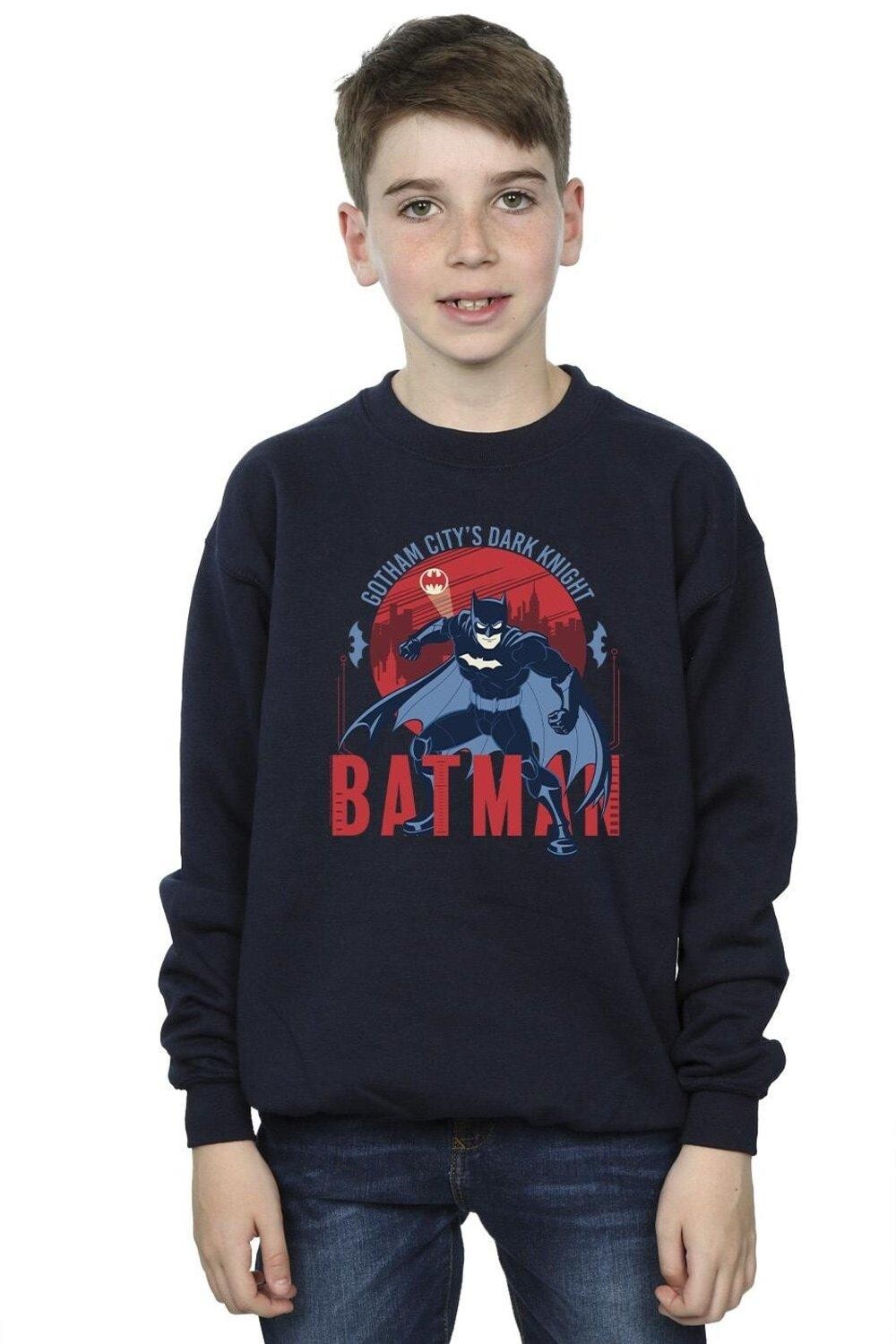 Толстовка с изображением Бэтмена и Готэм-сити DC Comics, темно-синий
Толстовка с изображением Бэтмена и Готэм-сити DC Comics, темно-синий