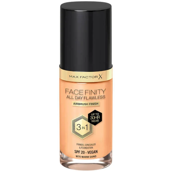 Facefinity безупречный веганский тональный крем 3 в 1 на весь день Max Factor, 30 мл., цвет w70 - warm sand
Facefinity безупречный веганский тональный крем 3 в 1 на весь день Max Factor, 30 мл., цвет w70 - warm sand