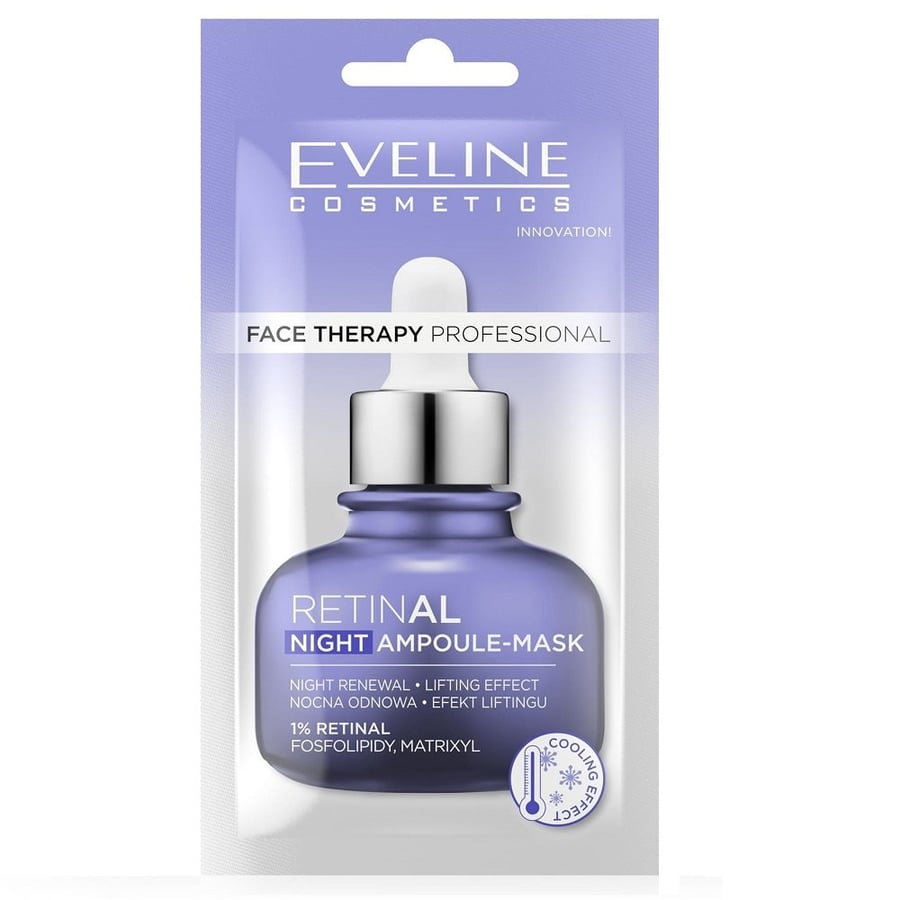 Eveline Cosmetics, Face Therapy Professional Ampoule-Mask кремовая маска для лица Retinal, 8 мл
Eveline Cosmetics, Face Therapy Professional Ampoule-Mask кремовая маска для лица Retinal, 8 мл