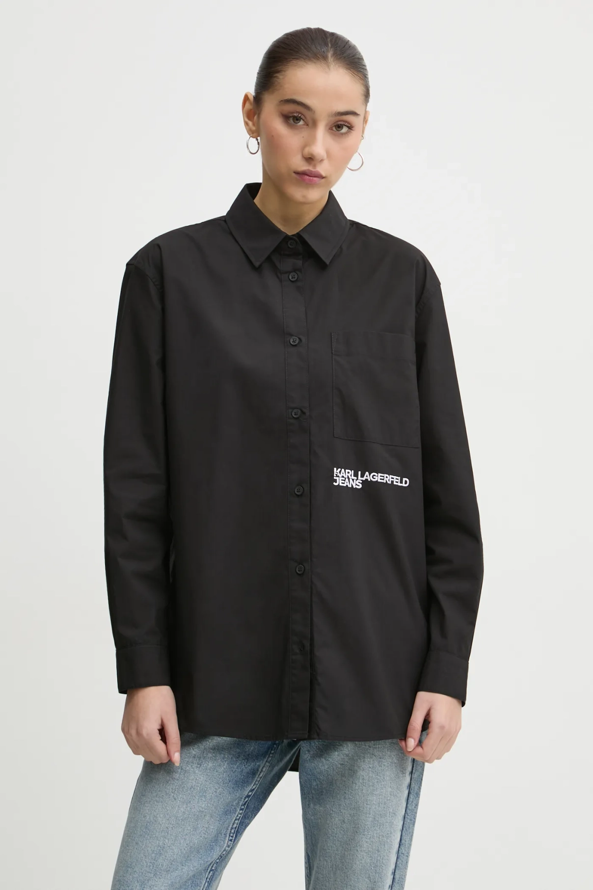 Хлопковая рубашка Karl Lagerfeld Jeans, черный
Хлопковая рубашка Karl Lagerfeld Jeans, черный