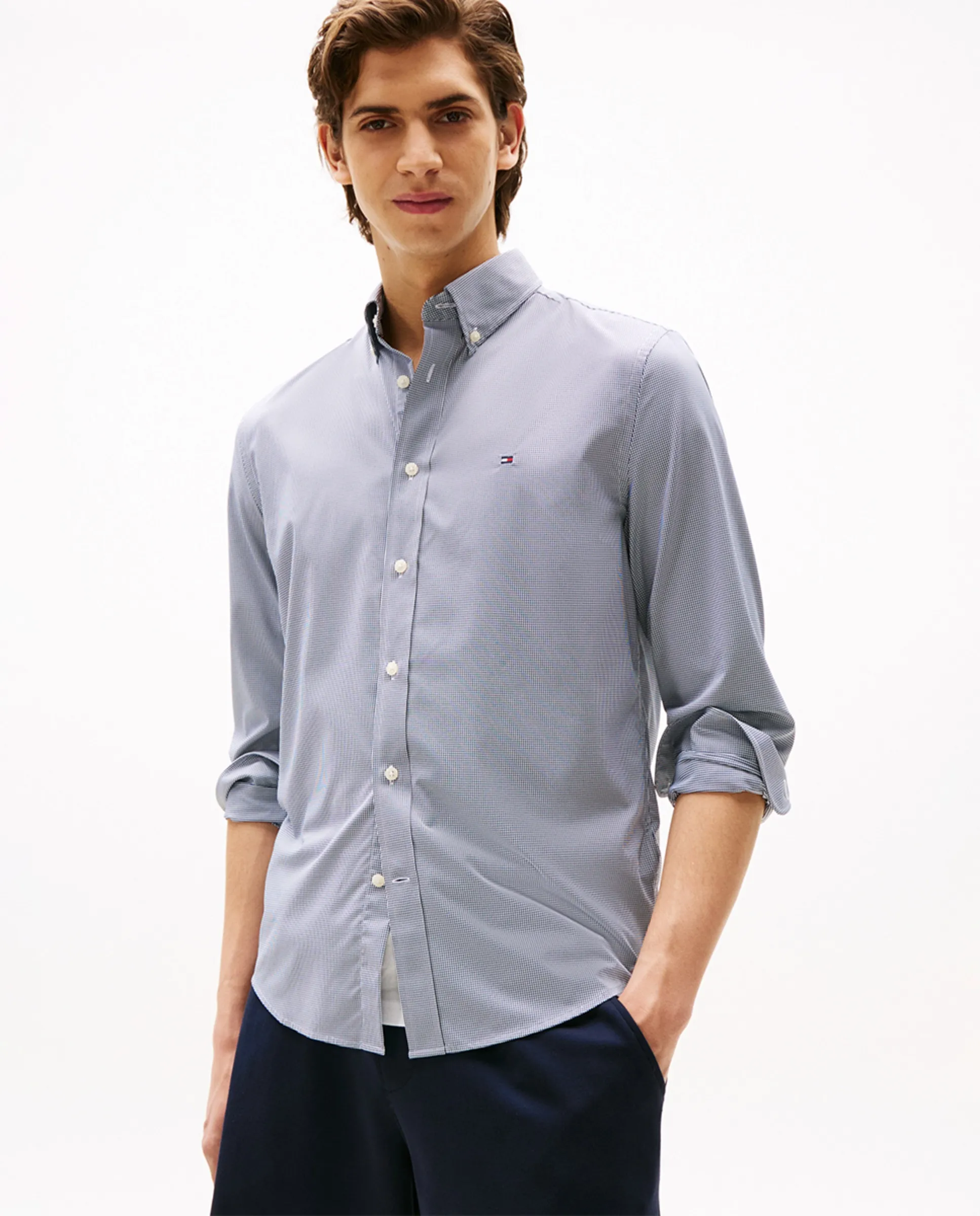 Мужская рубашка в клетку Tommy Hilfiger, темно-синий 
Мужская рубашка в клетку Tommy Hilfiger, темно-синий