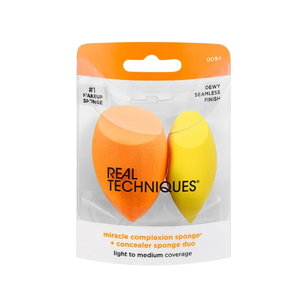 Набор губок Sponge Pack 2 Miracle Orange + Conce Yellow Real Techniques, 1 UD 
Набор губок Sponge Pack 2 Miracle Orange + Conce Yellow Real Techniques, 1 UD