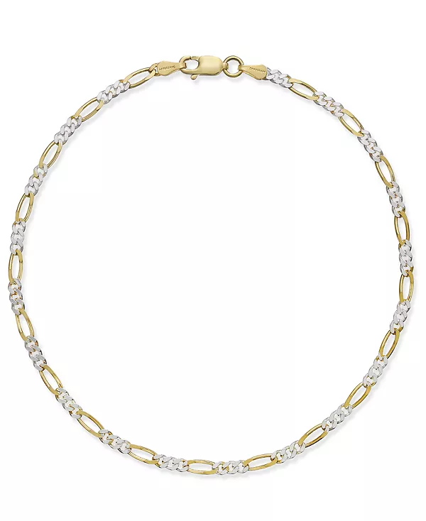 Тонкий браслет на лодыжку из цепочки Фигаро из стерлингового серебра с 18-каратным золотом, созданный для Macy's Giani Bernini, silver/gold
Тонкий браслет на лодыжку из цепочки Фигаро из стерлингового серебра с 18-каратным золотом, созданный для Macy's Giani Bernini, silver/gold
