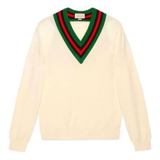 Свитер v-neck wool knit jumper 'white' Gucci, белый
Свитер v-neck wool knit jumper 'white' Gucci, белый