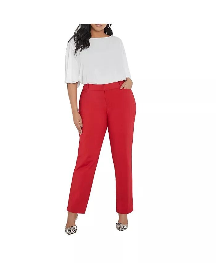 Брюки Kady Fit двойного плетения больших размеров ELOQUII, красный
Брюки Kady Fit двойного плетения больших размеров ELOQUII, красный