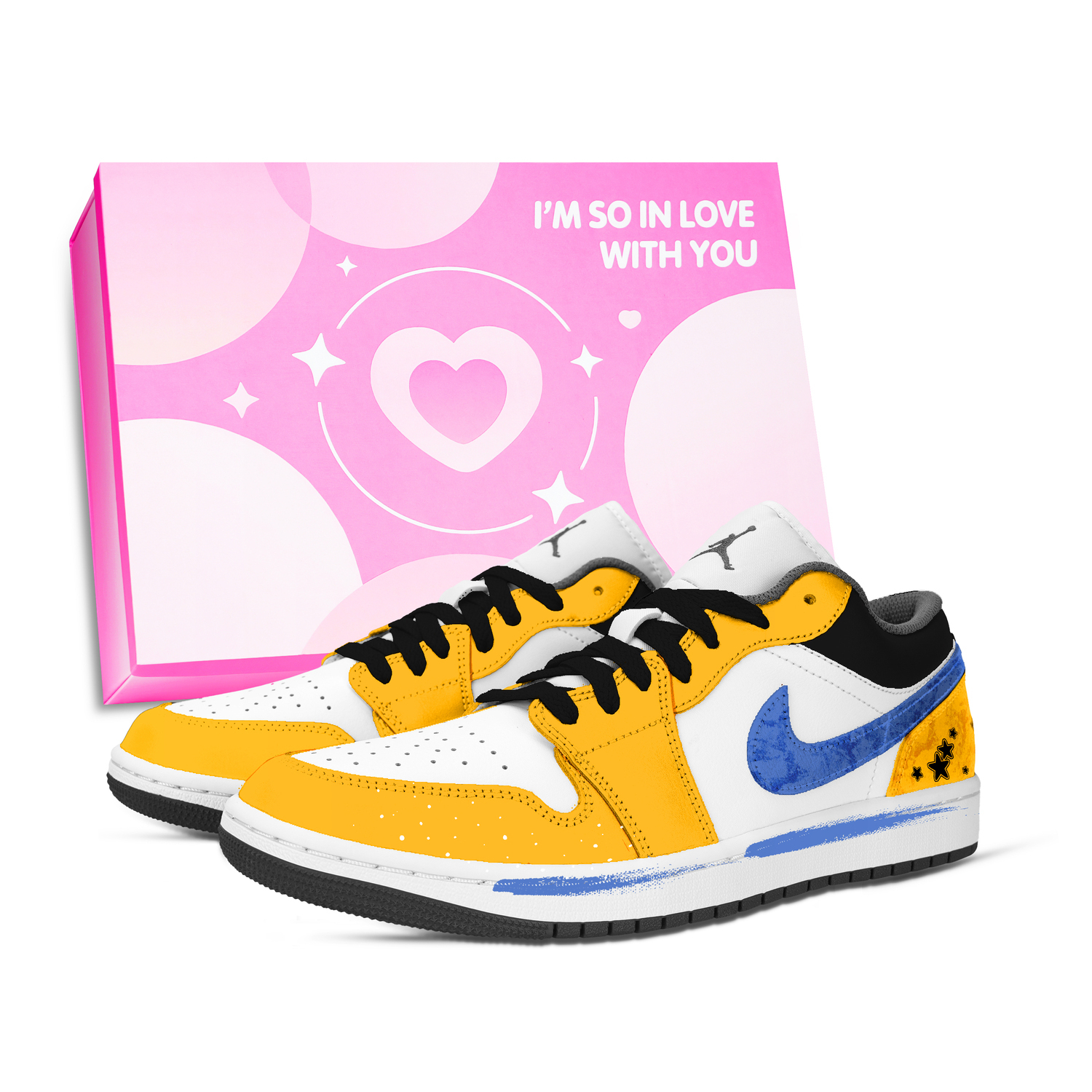 Air 1 Stars Coated Abrasion Resistant Low top Vintage баскетбольные кроссовки Unisex Jordan, желтый/черный/синий
Air 1 Stars Coated Abrasion Resistant Low top Vintage баскетбольные кроссовки Unisex Jordan, желтый/черный/синий