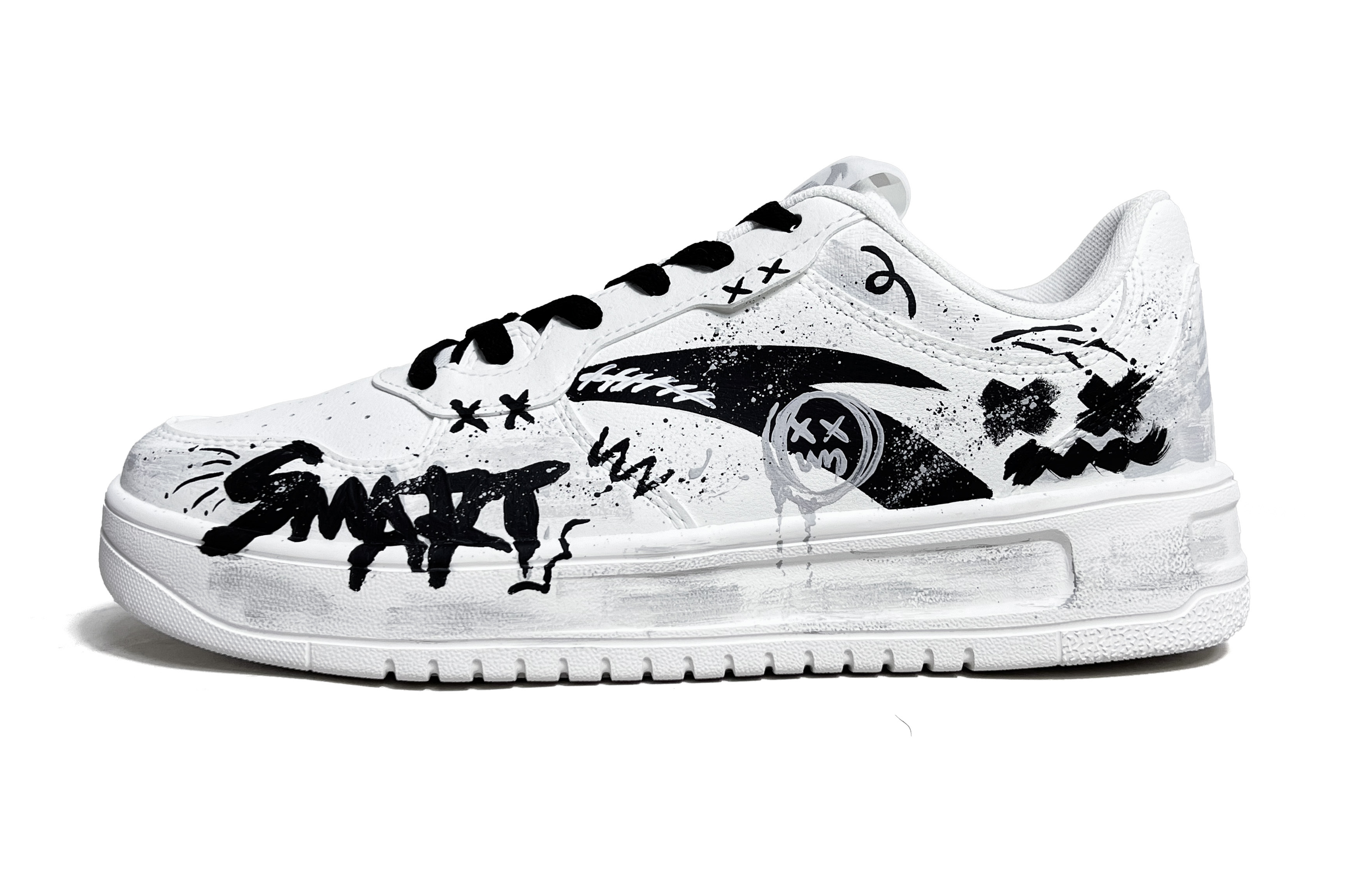 ANTA Свободные, износостойкие и легкие низкие кроссовки для скейтбординга, мужские, белые, черные 
ANTA Свободные, износостойкие и легкие низкие кроссовки для скейтбординга, мужские, белые, черные