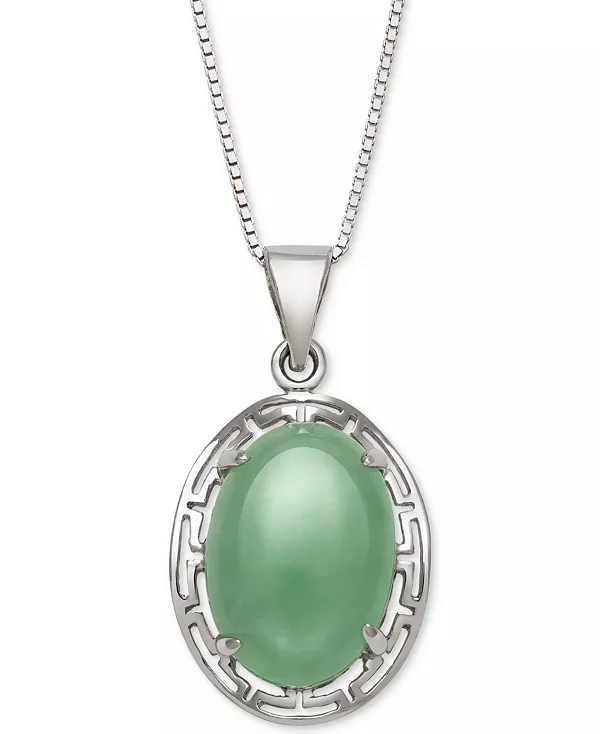 Ожерелье с кулоном в виде греческого ключа из окрашенного нефрита в стерлинговом серебре Macy'S, silver
Ожерелье с кулоном в виде греческого ключа из окрашенного нефрита в стерлинговом серебре Macy'S, silver