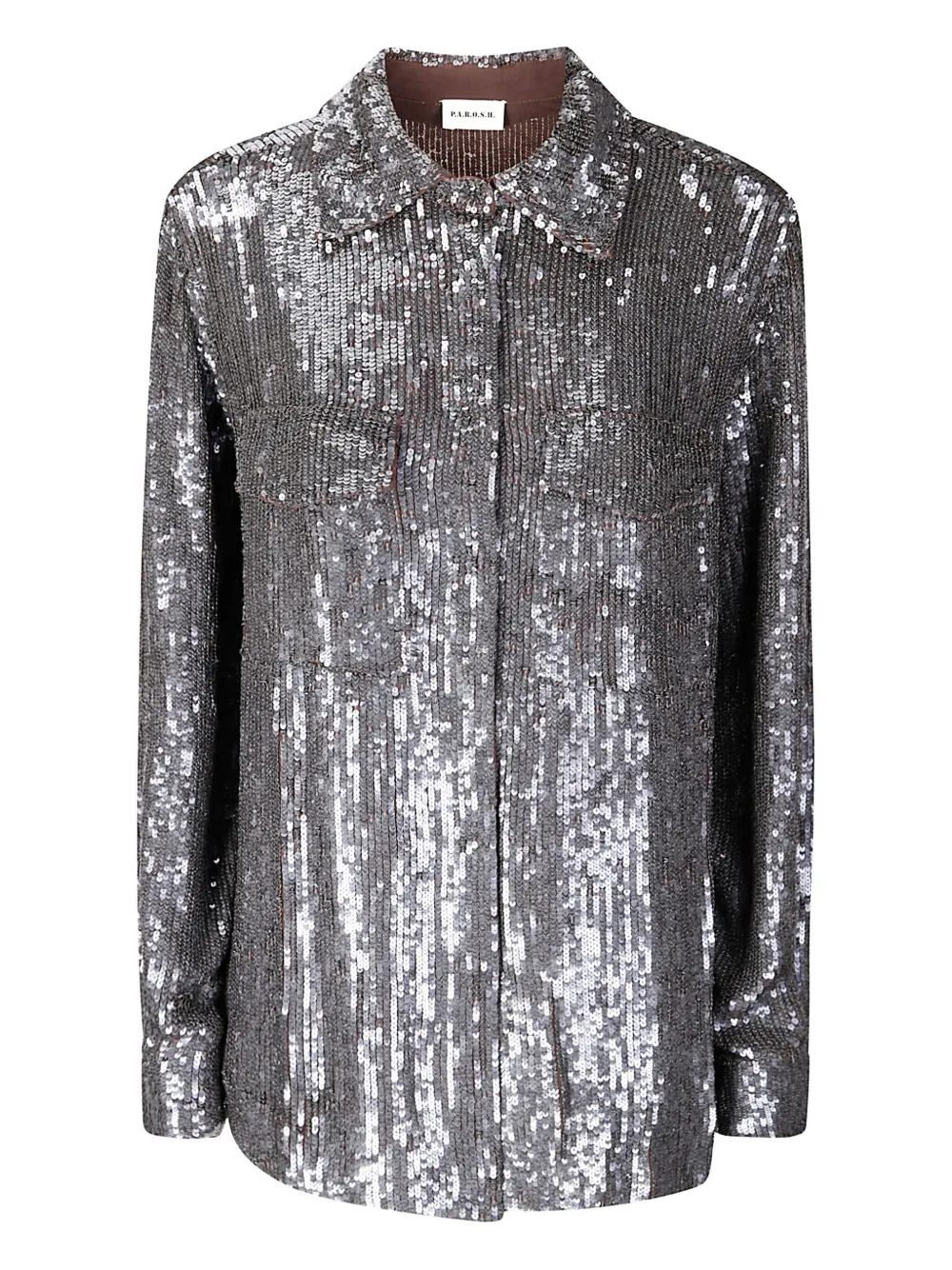 Рубашка с пайетками P.A.R.O.S.H., серый
Рубашка с пайетками P.A.R.O.S.H., серый