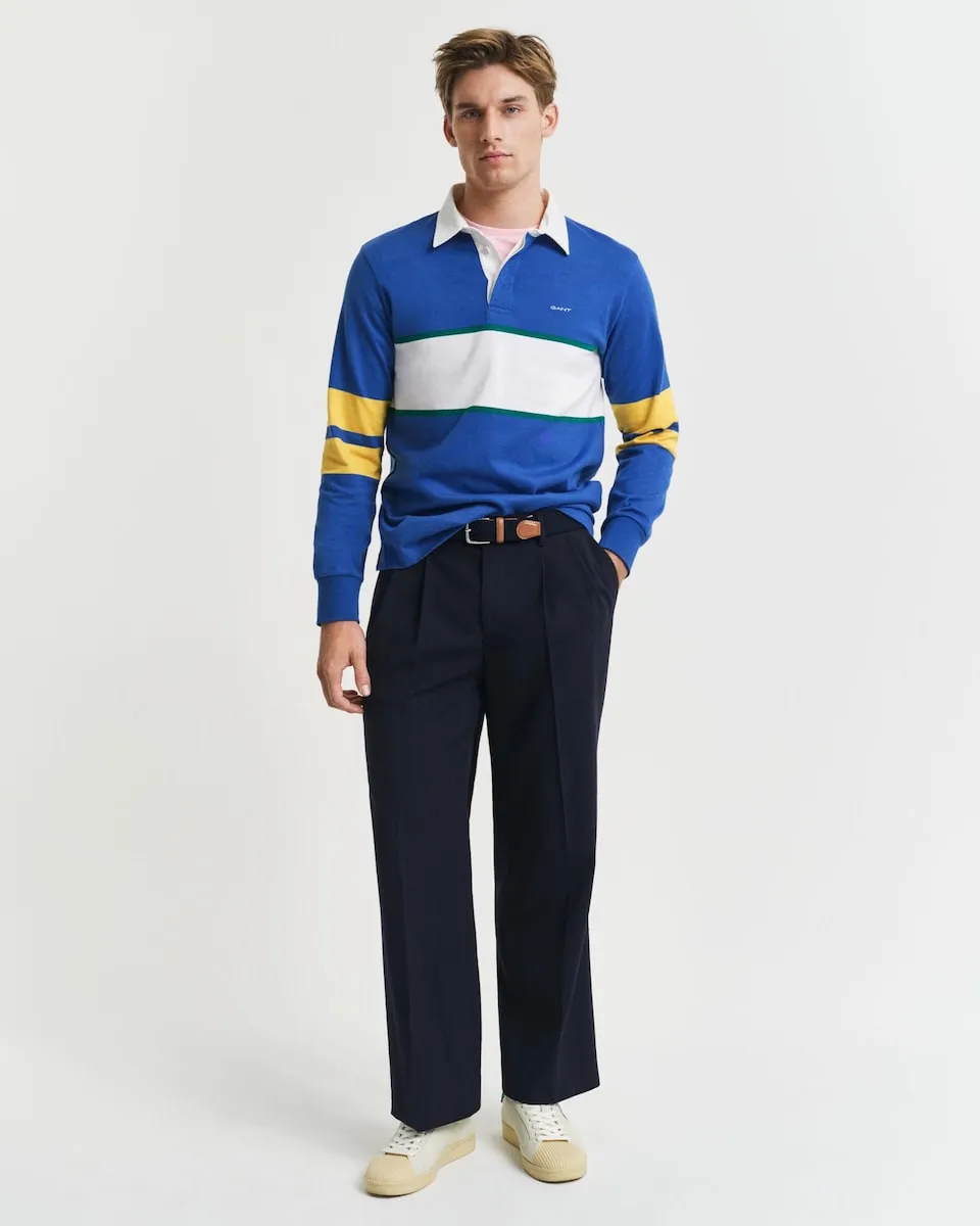 Мужская рубашка поло с длинными рукавами и вышивкой на груди Gant, синий 
Мужская рубашка поло с длинными рукавами и вышивкой на груди Gant, синий