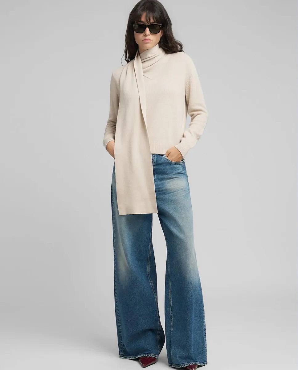 Женский свитер с длинным рукавом и воротником-шарфом Replay, светло-бежевый
Женский свитер с длинным рукавом и воротником-шарфом Replay, светло-бежевый